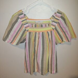Loft Women's XSP Multicolor Striped Blouse